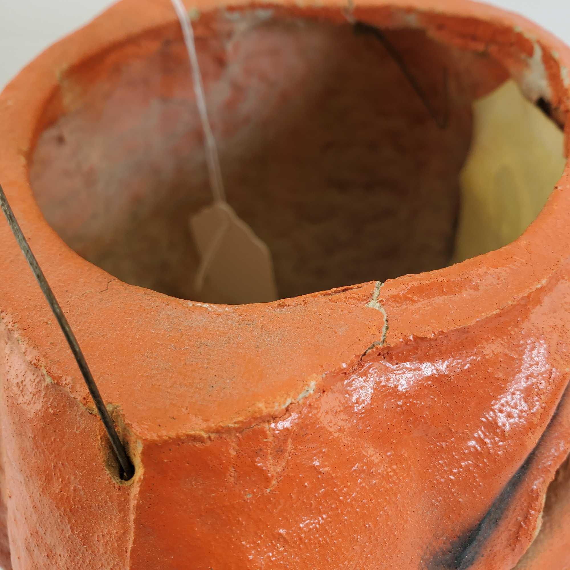 2 Vintage Original Paper Mache Halloween Pumpkin / Jack-O'-Lantern Candy Buckets