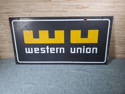 Vintage Double-Sided Western Union Sign