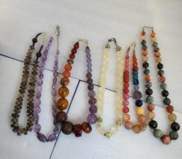 6 Vintage Trade Bead Necklaces From Around The World Bead Collection