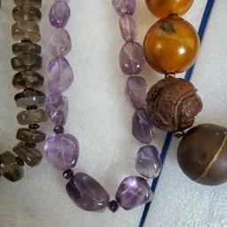 6 Vintage Trade Bead Necklaces From Around The World Bead Collection