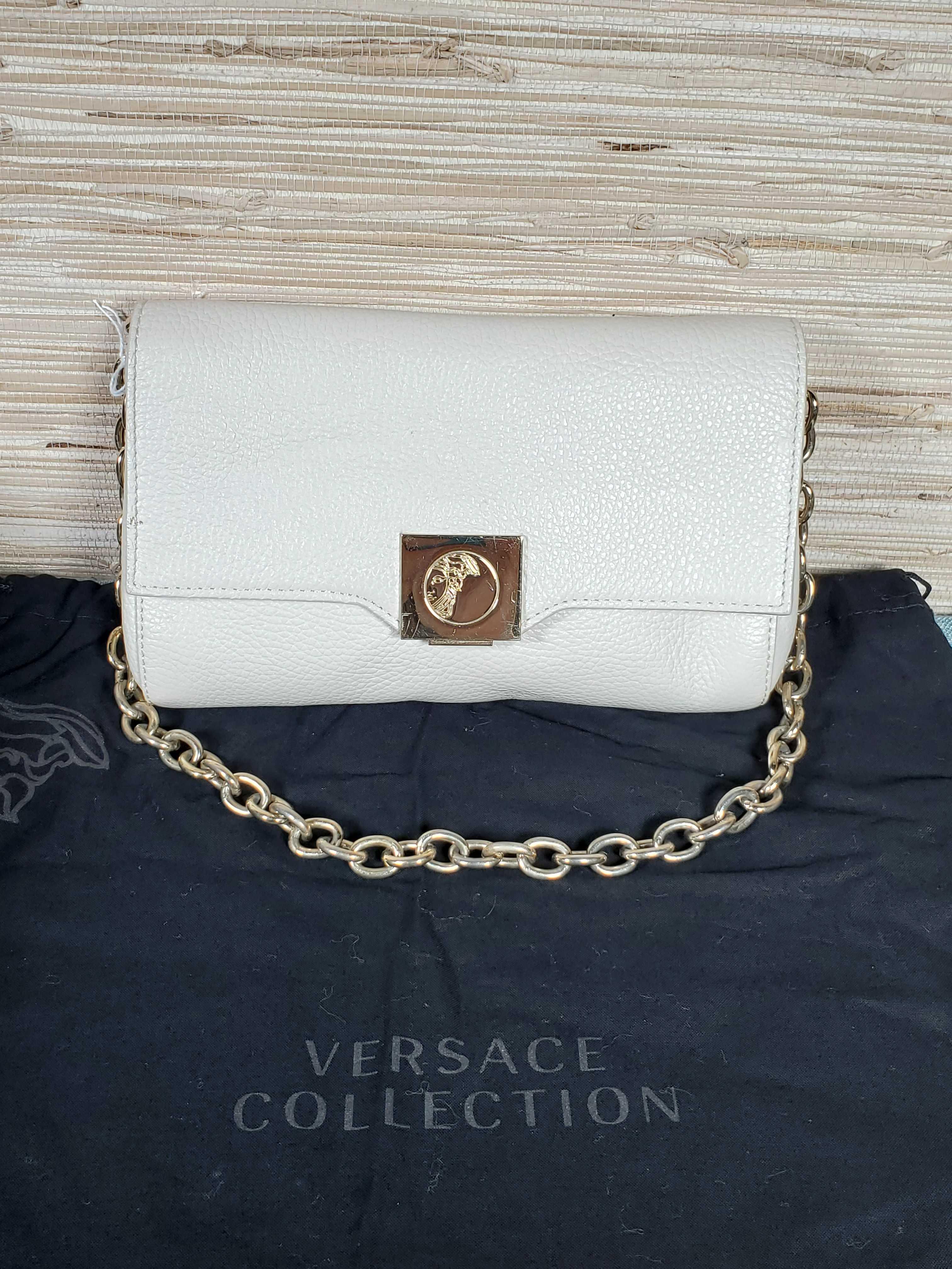 Authentic Pre-Owned Versace Leather Shoulder Bag / Wristlet with Coa
