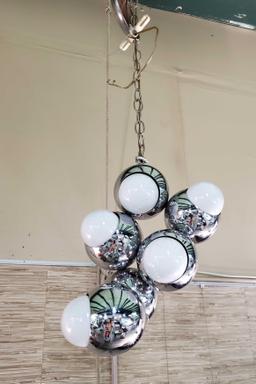 Mid Century Chrome Ceiling Light