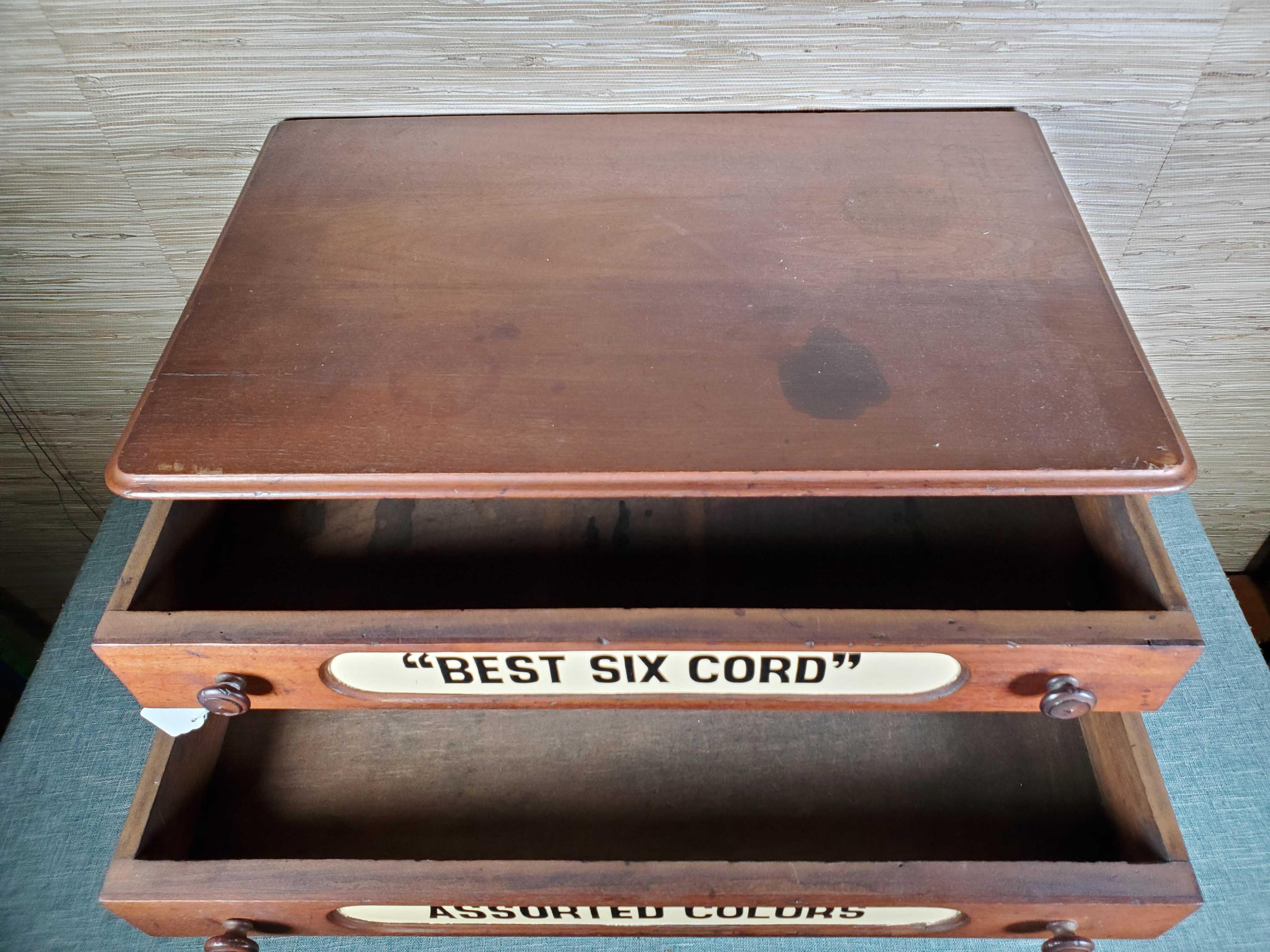 Antique Repurposed Spool Cabinet Table