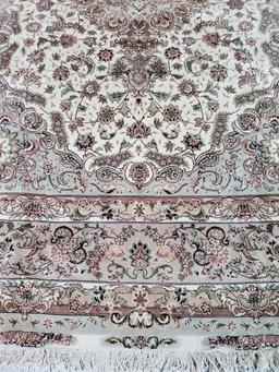 108" x 154" Persian Kum/Nain Silk and Wool Blend Rug