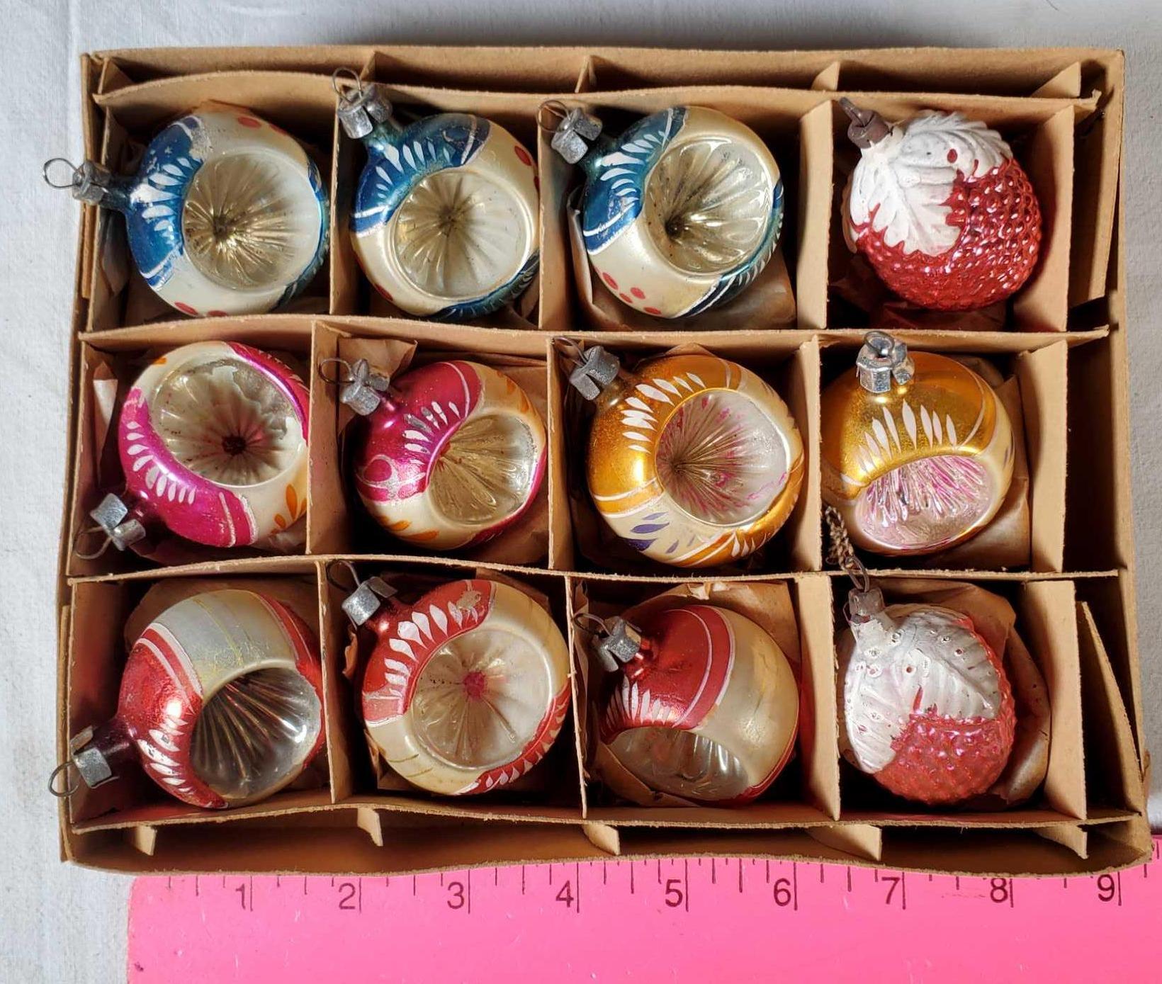 Collection of Approx 90 1940s-1960s Blown Glass Christmas Tree Ornaments