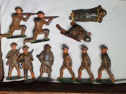 2 Trays Of Barclay/Manoil Dime Store Holloware Toy Soldiers