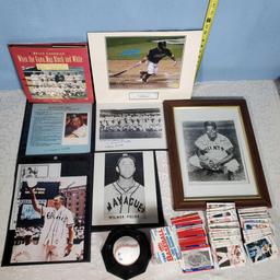 Baseball Lot with Wilmer Fileds and Monte Irwin, B&W Baseball Book, Carlos Santana 8x10 and More