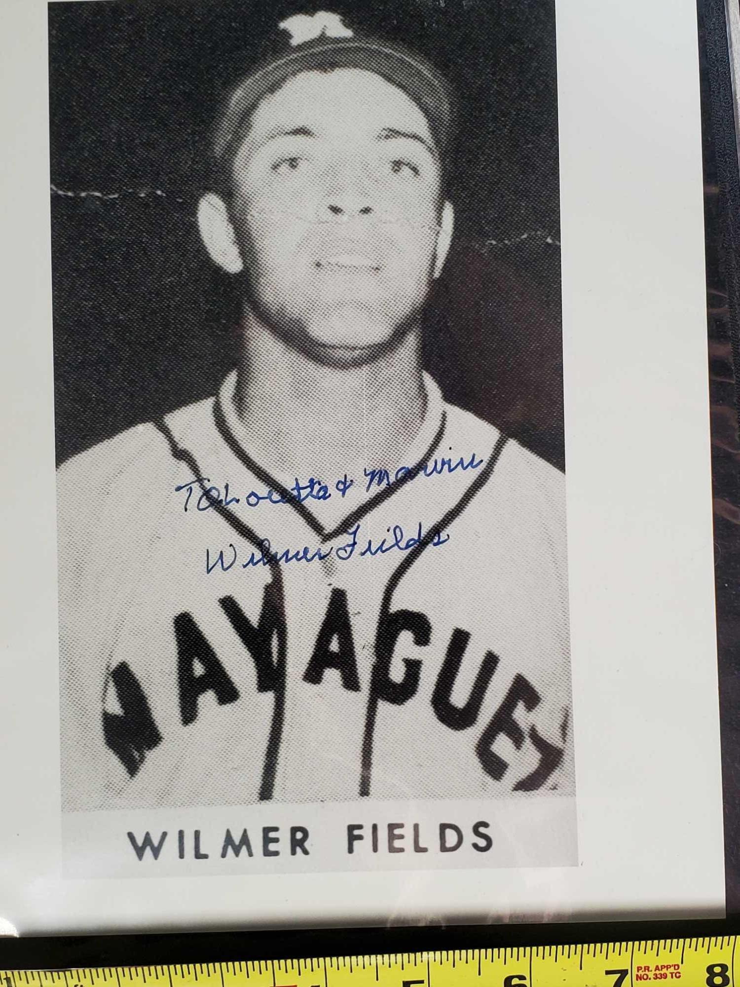 Baseball Lot with Wilmer Fileds and Monte Irwin, B&W Baseball Book, Carlos Santana 8x10 and More