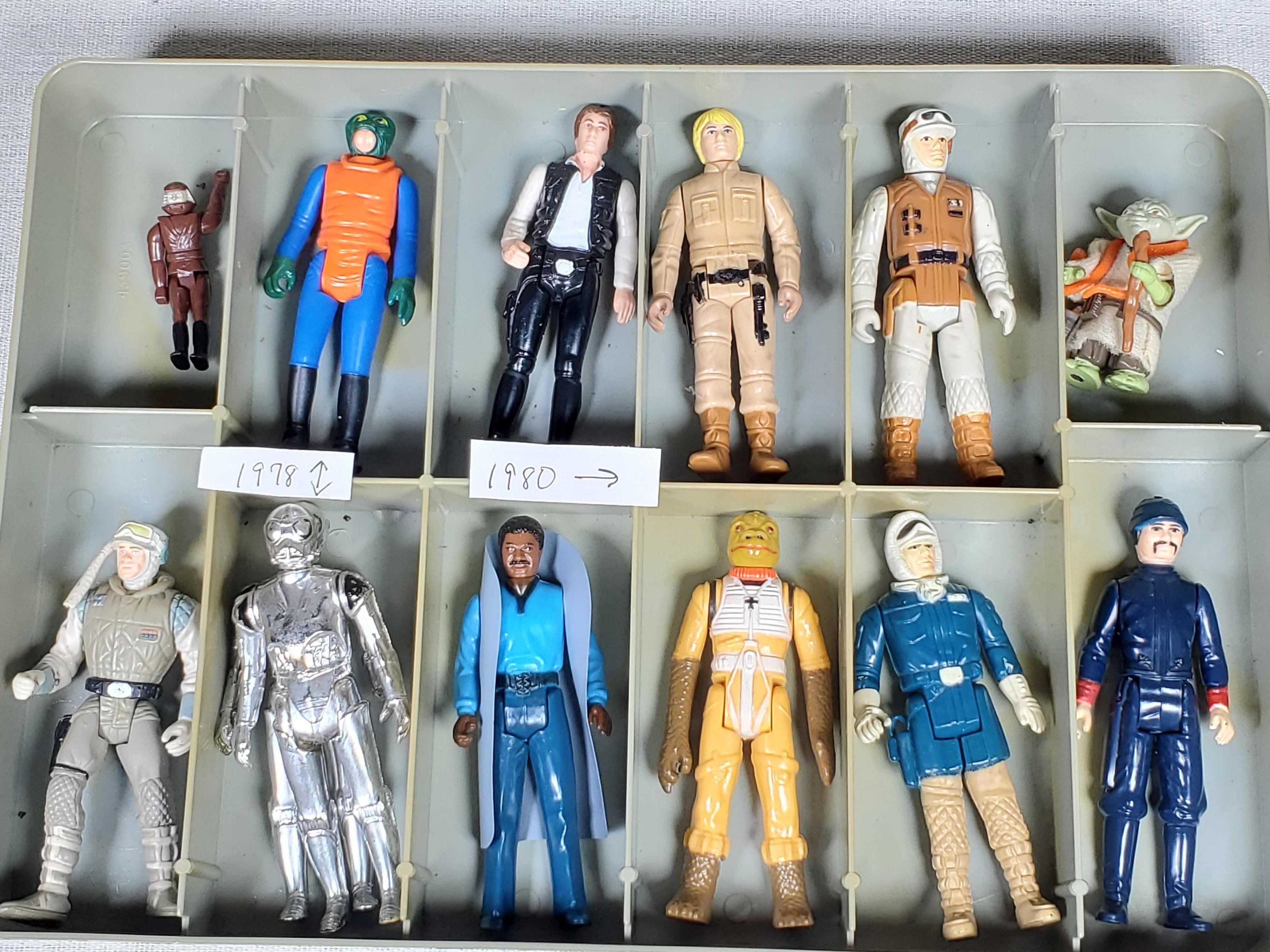 20 Vintage Miniature Kenner Star Wars Figures, 1977-80