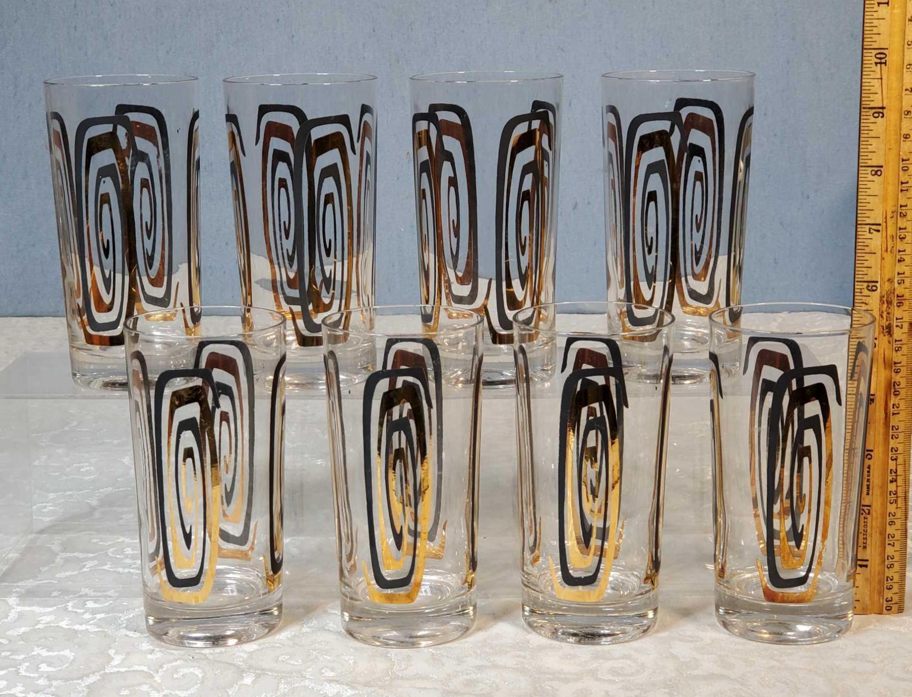 Vintage Barware Glasses, Stirrers, Cocktail Shakers and More