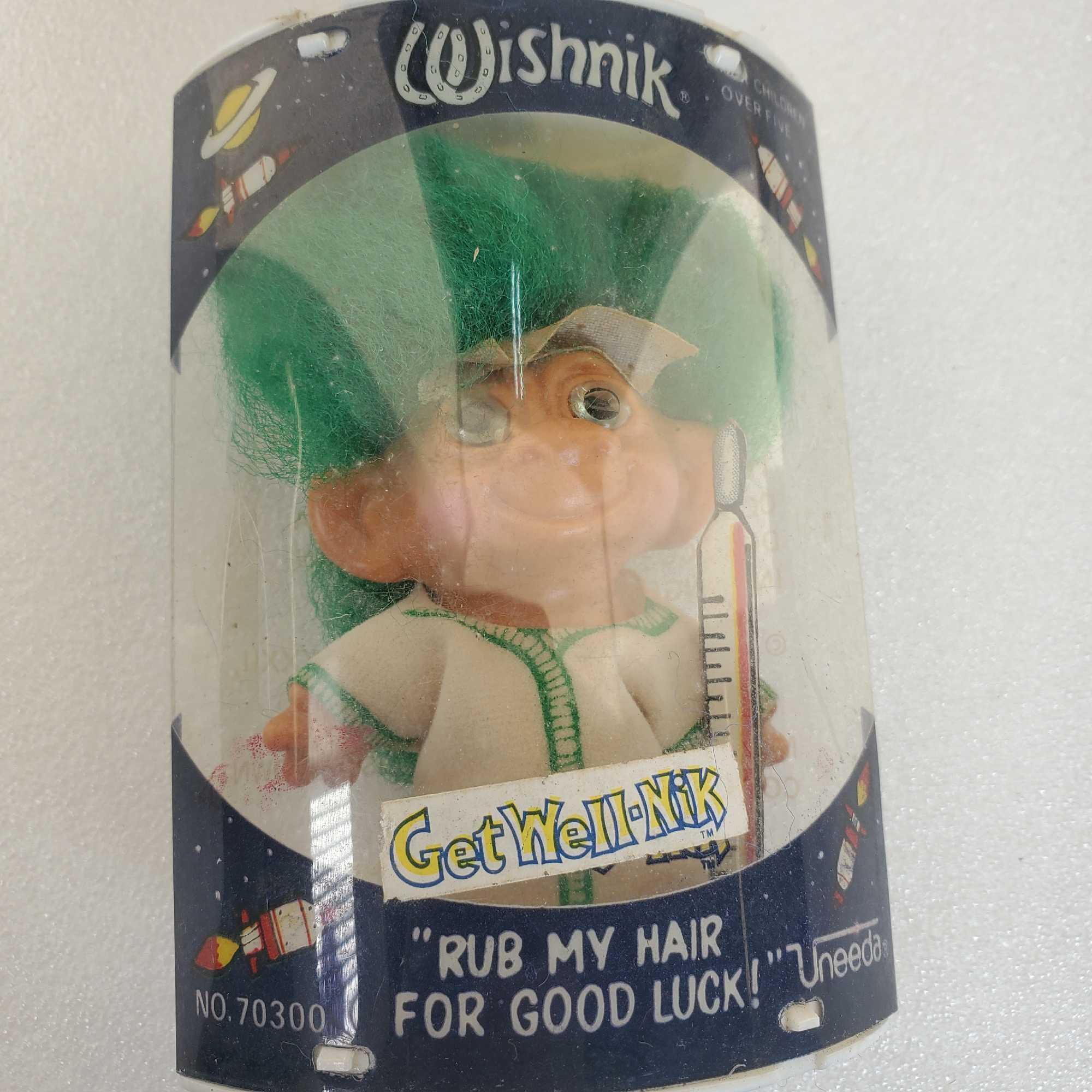 Collection Of Uneeda Wishnik Troll Dolls In Original Packaging