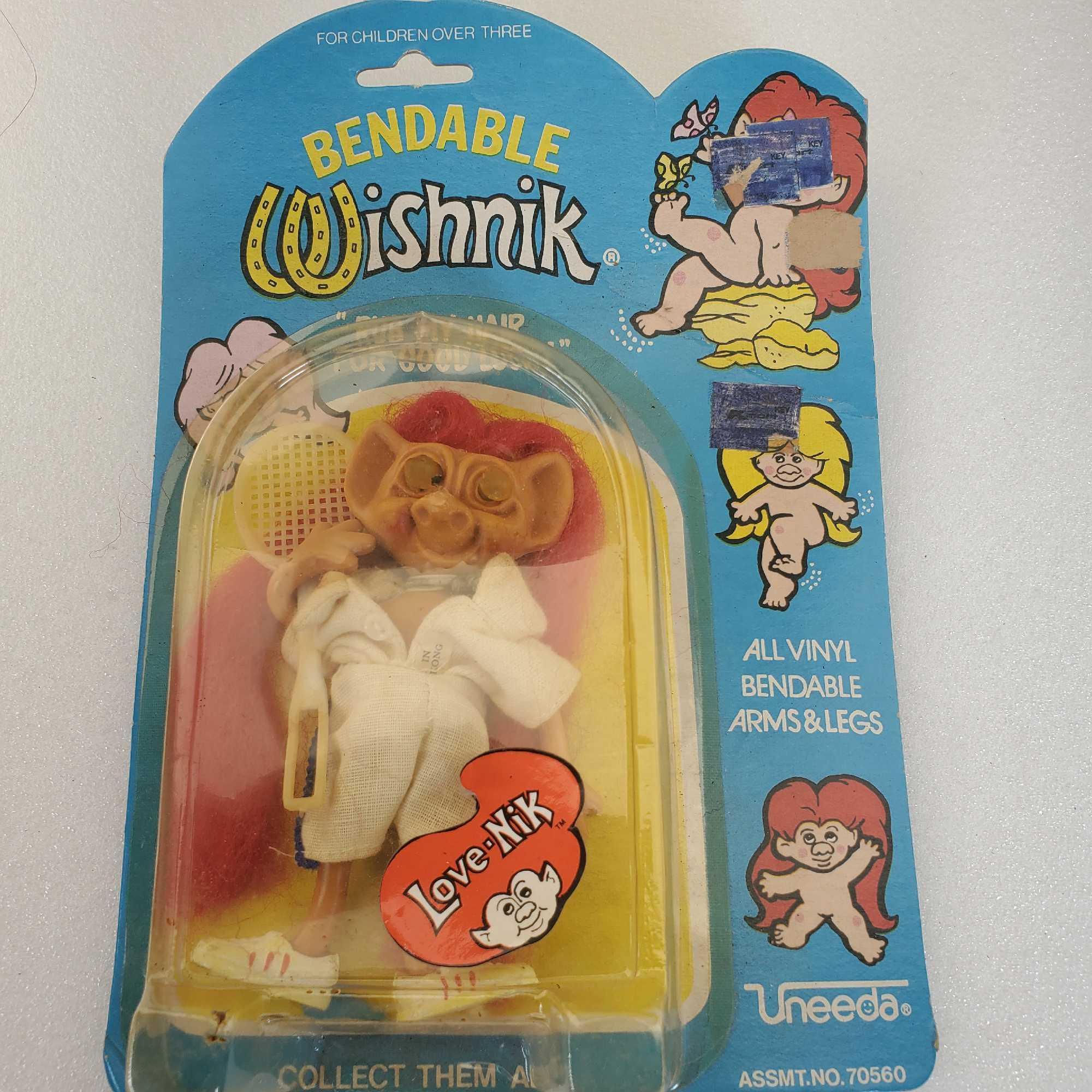 Collection Of Uneeda Wishnik Troll Dolls In Original Packaging