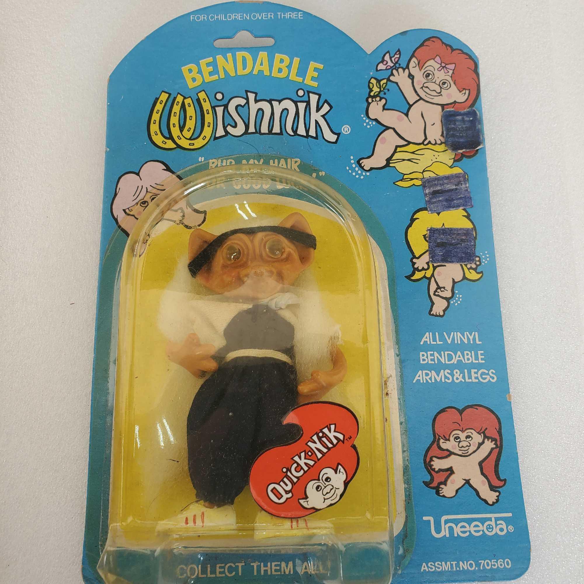 Collection Of Uneeda Wishnik Troll Dolls In Original Packaging