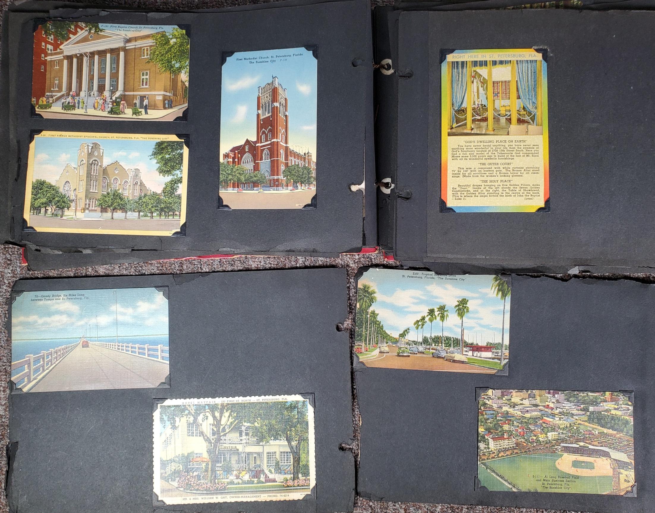 UPDATED PHOTOS! 225+ Vintage Florida Linen Postcard Album