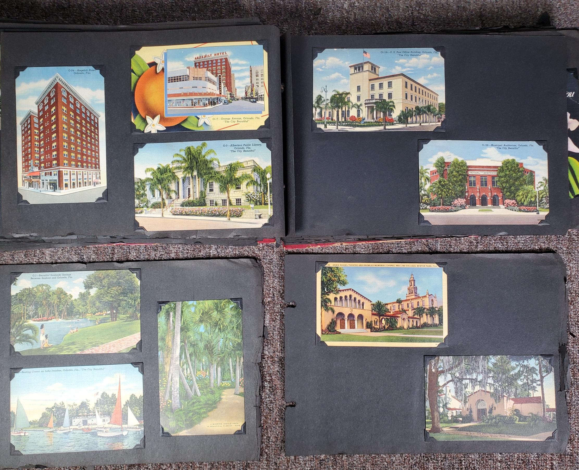 UPDATED PHOTOS! 225+ Vintage Florida Linen Postcard Album