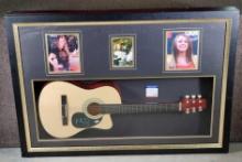 Miley Cyrus Signed Guitar in Shadowbox Frame with PSA/DNA COA Card