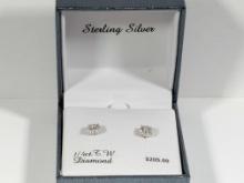 Diamond Stud Earrings New in Box