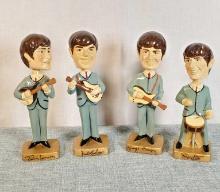 Complete Set of 1964 Car Mascots Beatles Bobble Heads
