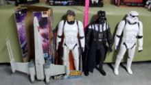 31" Star Wars Han Solo, Dath Vader Stormtrooper and X Wing Fighter Star Wars Big Figs Toys