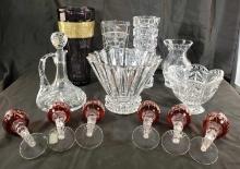 Lot Of Fine Crystal Vases, Bowls & Stems