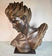 Lovely Signed Limited Ed. Bronze Bust of Woman