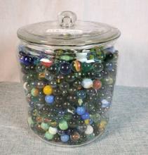 Approx. 13lbs. of Marbles in Glass Container