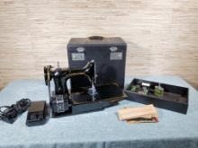 Singer Feather Weight Sewing Machine in Carrying Case
