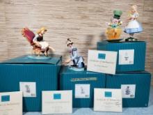 4 Disney Classics Figurines in Boxes - Alice, Cinderella, Duke, Etc.
