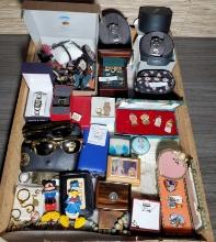 Tray of Ladies Watches, Sunglasses, Keychains, & More