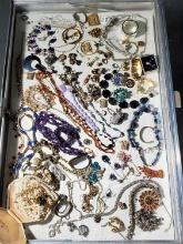 Case Lot Of Vintage Costume Jewelry & Watches