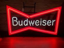 Vintage Classic Budweiser Bowtie Neon Sign #051-126