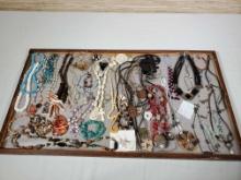 Tray of Natural Beaded Jewelry incl. Sterling
