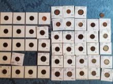2 Flying Eagle, 43 Indian Head Small Cents including Varieties and Higher Grade, and 1 MS Wheat