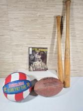 Vintage Harlem Globetrotters Basketball and Other Vintage Sports Memorabilia
