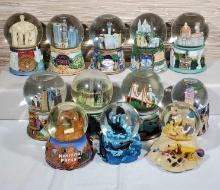 Vintage Souvenir Music Box Snow Globes