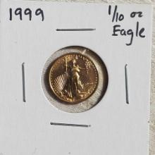 1/10 Troy oz 1999 American Golden Eagle Gold Bullion Coin