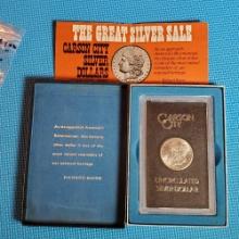 1884-CC Uncirculated US Silver Dollar From Federal Reserve Hoard in Plastic Holder