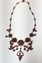 Stunning Antique 8k Gold Garnet Necklace