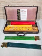 Vintage Bakelite Tile Mah Jongg Game in Carrying Case