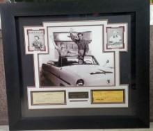 Collage of Black and White Photo Prints Of Lucille Ball & Desi Arnaz and Signed Checks with COA