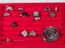 14 Sterling Silver Rings