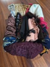 18 Vintage Pre-Owned Cut Velvet and Cashmere Scarves