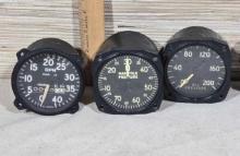 Lot Of Vintage Miitary Aircraft Gauges