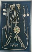 Tray Lot Of Sterling Silver Jewelry