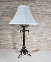 Robert Abbey Co. Bronze Finish Lion and Hoof Table Lamp