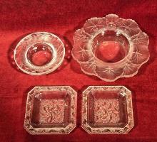 4 Pcs. of Signed Lalique Art Glass