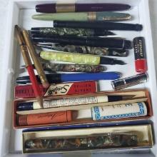 Lot Of Vintage Fountain Pens & Mechanical Pencils