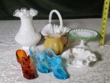 7 Pcs Fenton Art Glass