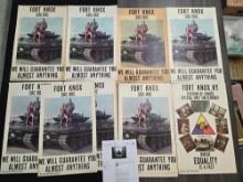 9 Vintage 1973 Army Recruiting Posters Incl. Signed by Model and 2nd Lt.