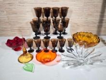 Vintage Hand Blown Glass Incl. Lenox Goblets